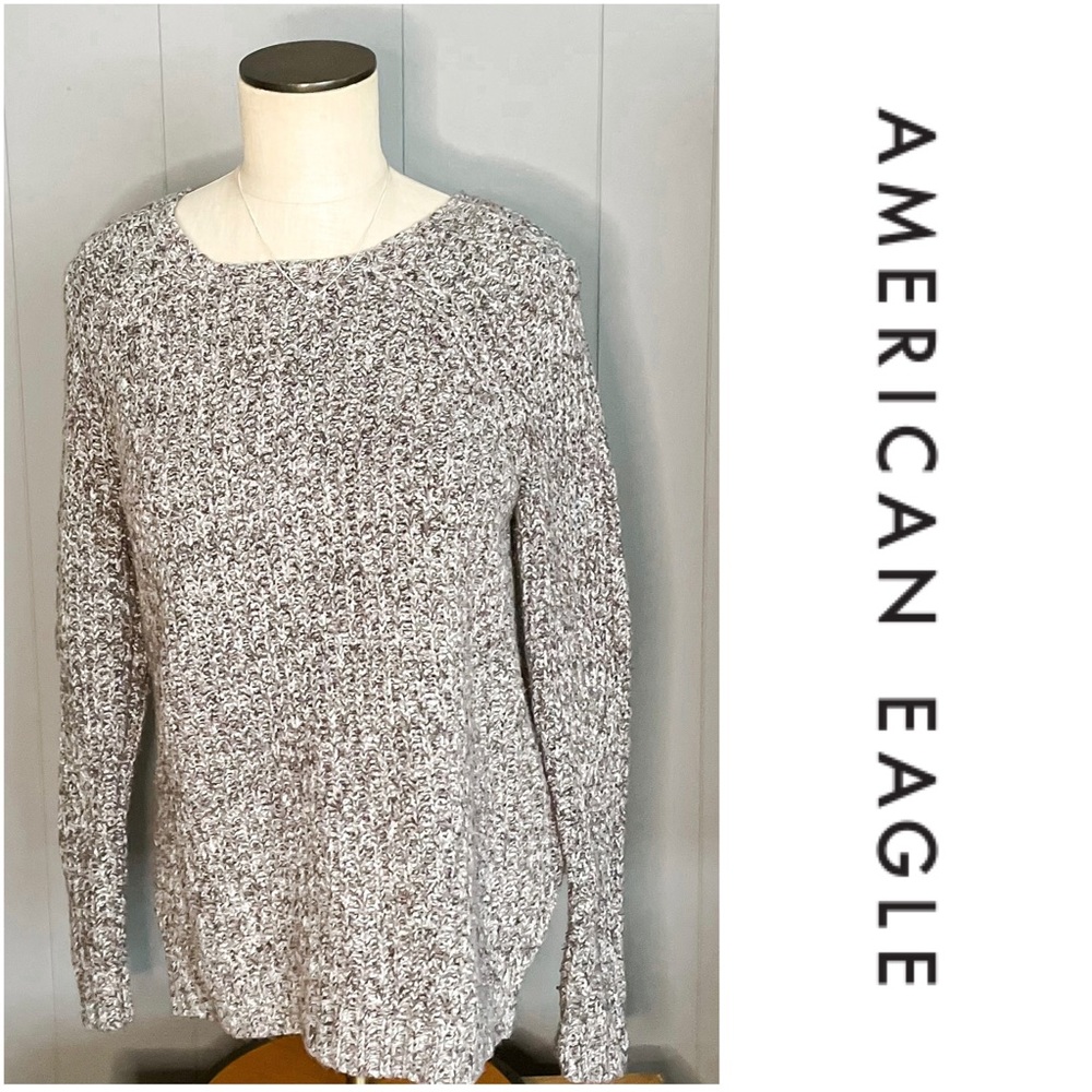 American Eagle gray marled  sweater